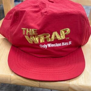 Vintage Red The Wrap Cap with Gold Embroidery